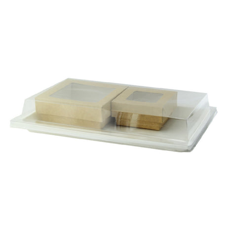 PacknWood APUKRAYB2 - VIP Set, Includes: (2) White Sugarcane Tray - Atlas 1/2 - 10.7 X 7.5 X 0.75in - 100 Pcs (210APUTRP12)