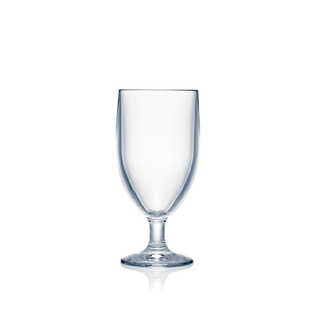 Steelite N206123 Strahl® Water/Soda Goblet Glass 12 Oz. (H 6-1/2" M 3" T 3" B 2-3/4") Shatter Proof