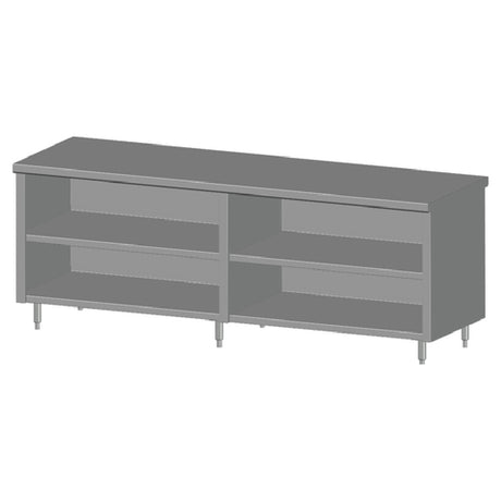 SPG 8CBT-30 - Universal Stainless Work Table, Cabinet Base With Open Front, 96"W X 30"D