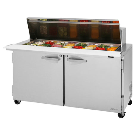 Turbo Air PST-60-24-N PRO Series Mega Top Sandwich/Salad Prep Table Two-section