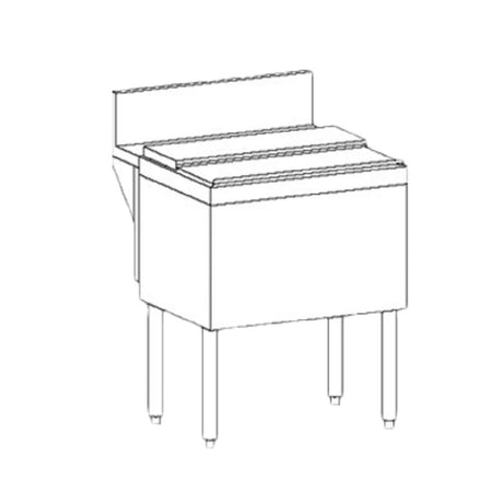 Perlick TSD18IC TSD Series Underbar Ice Bin/Cocktail Unit Modular 18"W X 24"D