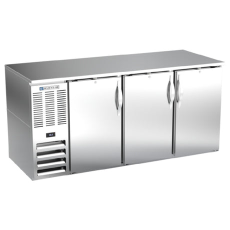 Beverage Air BB72HC-S - Refrigerated Back Bar Storage Cabinet, Three-section, 72"W X 30-3/8"D X 34"H