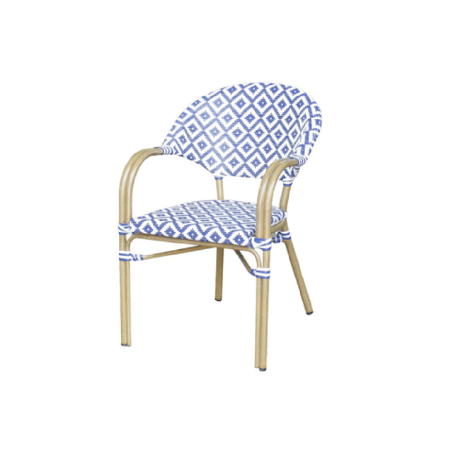 Plantation Prestige Commercial Furniture 2191100-0490 Belize Arm Chair Weave Back & Seat Designed For Outdoor & Indoor Use