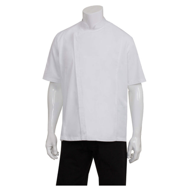 Chef Works BCSZ009WHT2XL Springfield Chef Coat Single-breasted Short Sleeves