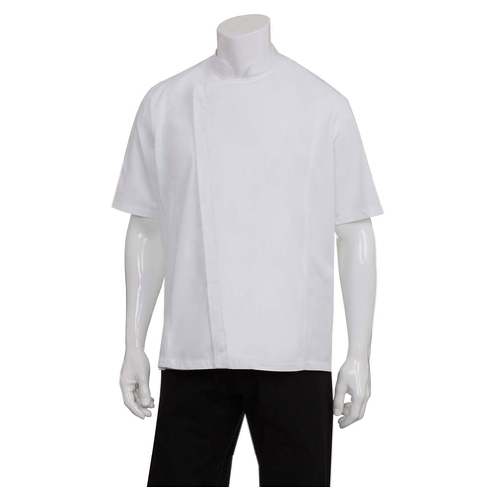 Chef Works BCSZ009WHTL Springfield Chef Coat Single-breasted Short Sleeves