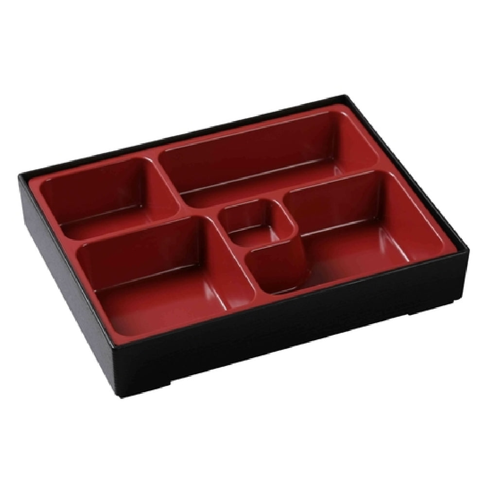 Yanco CR-610 Sushi Compartment/Bento Box 10-1/4"L X 8"W X 2"H 5-compartment