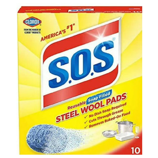 AllPoints 8136322 Steel Wool Soap Pads 10 Count 6 Per Case