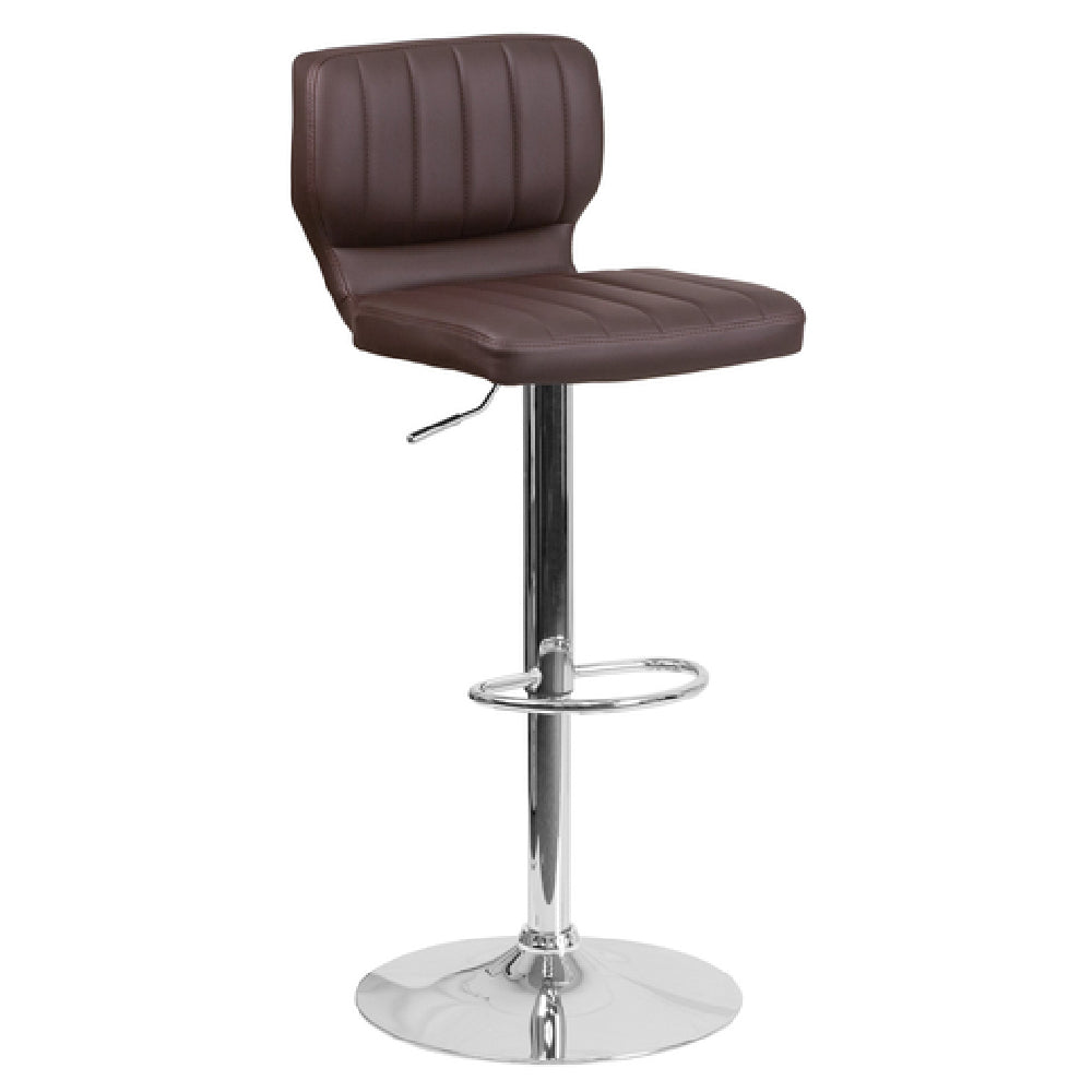 Flash Furniture CH-132330-BRN-GG Swivel Barstool Adjustable Height Contemporary Style