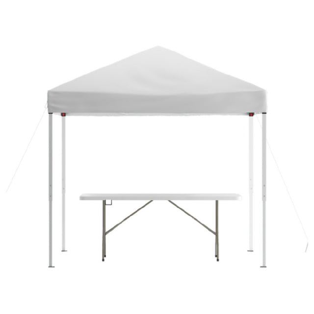 Flash Furniture JJ-GZ88183Z-WH-GG Otis Pop-up Canopy Tend And Folding Table Set