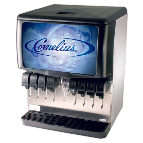 Cornelius 0528452 Enduro 250 Ice & Post-Mix Beverage Dispenser Countertop (10) UFB-1™ Push-button Valves