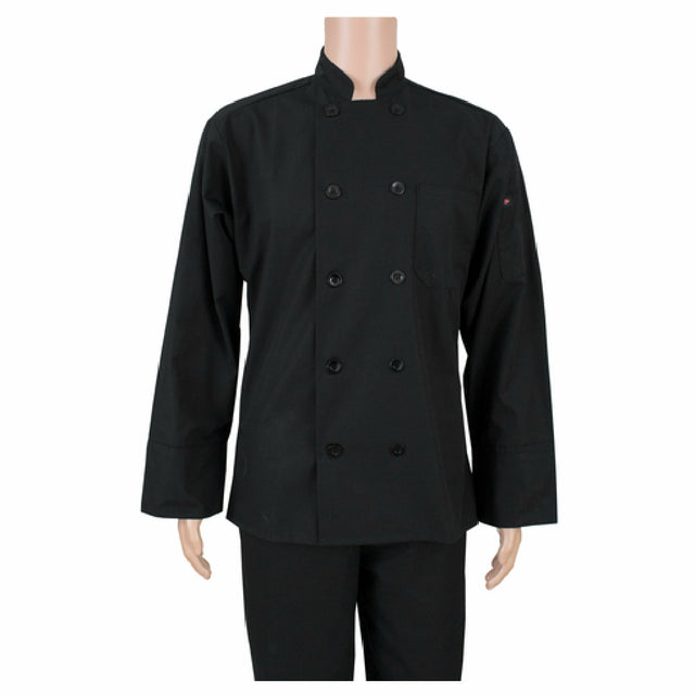 John Ritzenthaler Company RZPPCOATBKSM Ritz® Kitchen Wears™ Chef Coat 10-pearl Button Long Sleeve