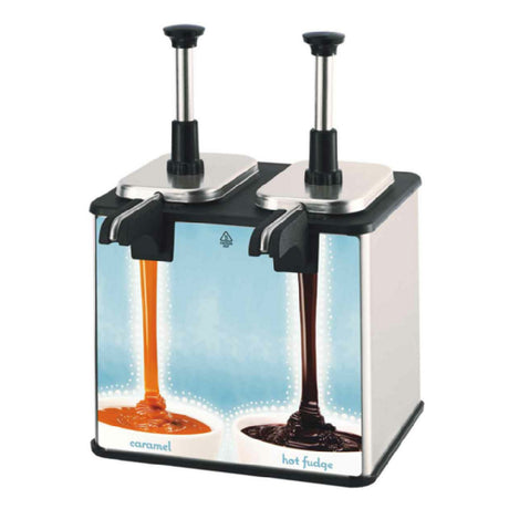 Server Products 85899 EZT TWIN EZ-TOPPER™ FUDGE & CARAMEL TOPPING WARMER