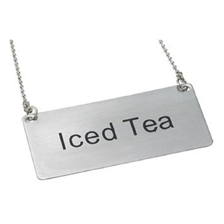 Winco SGN-205 Beverage Chain Sign "Iced Tea" 3-1/2"L X 1-3/4"W