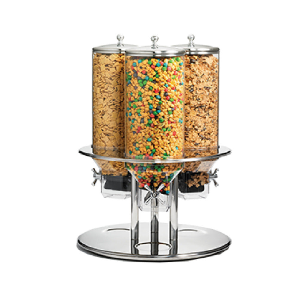 Tablecraft 693 Triple Cereal Dispenser (3) 50 Oz. 19-1/2" X 19-1/2" X 26-1/2"