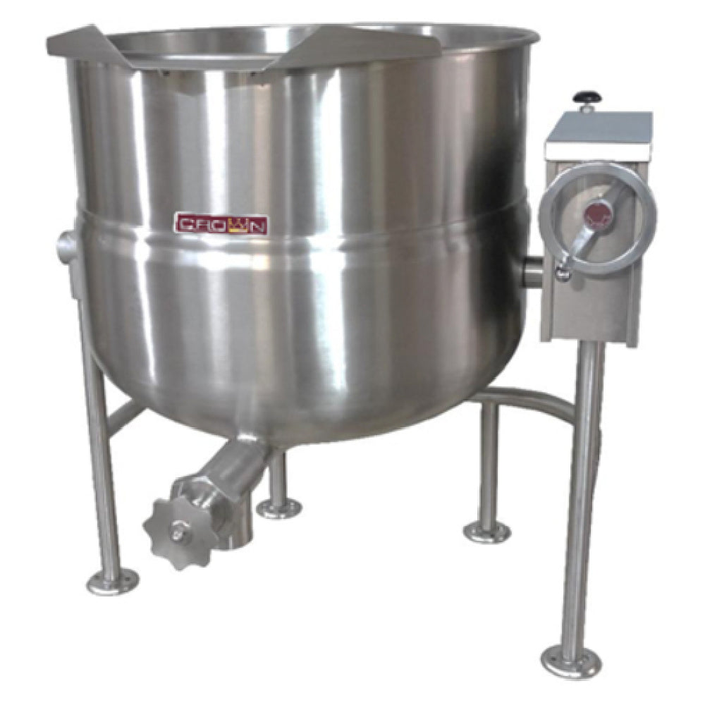 Crown Steam DLT-30 Tilting Kettle Direct Steam 30 Gallon Capacity