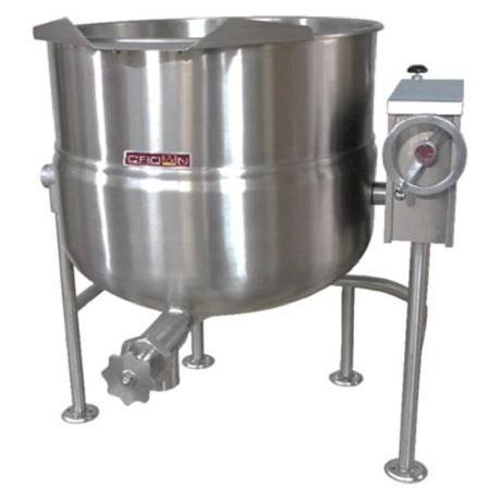 Crown Steam DLT-100 Tilting Kettle Direct Steam 100 Gallon Capacity