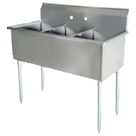 Serv-Ware BS3-1821-V - Serv-Ware - Sinks - 57" Budget Sink 3 Bowls - Dimensions: 57" W X 24.5" D X 41" H