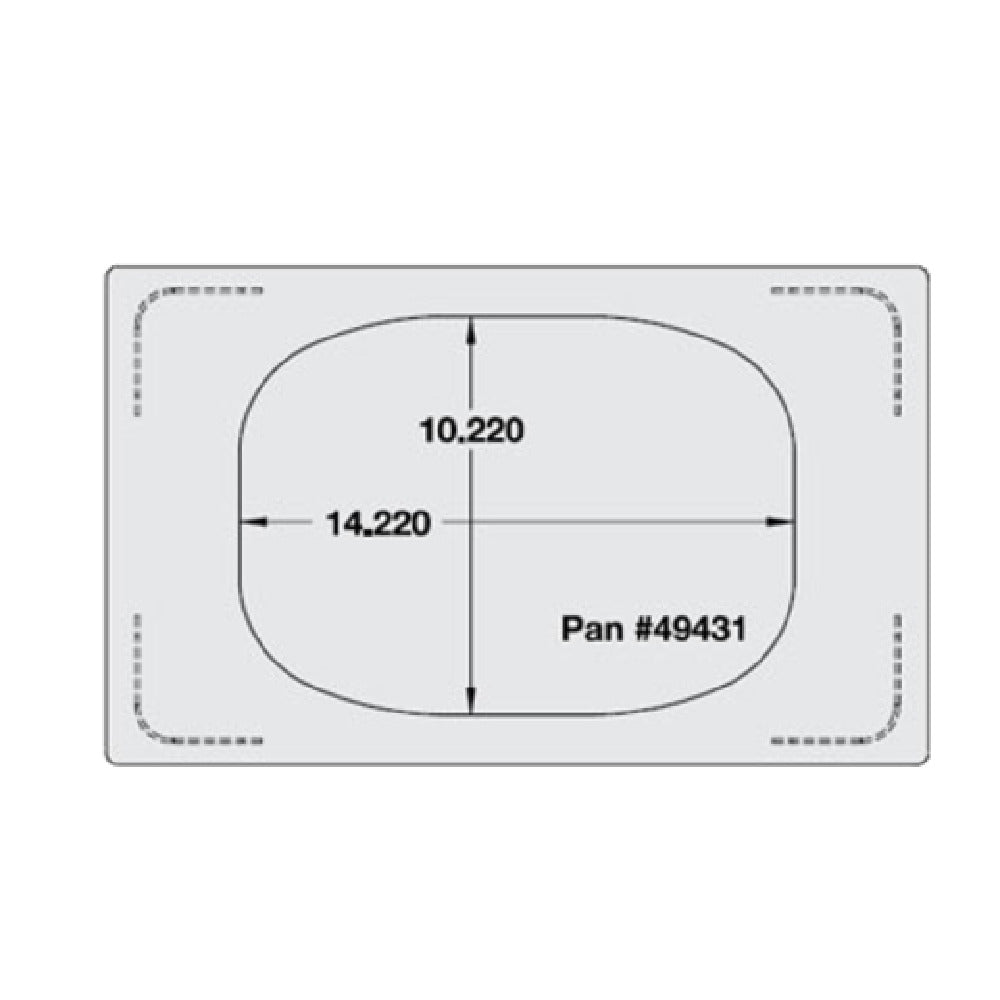 Vollrath 8242710 Miramar™ Single Size Template For Miramar™ Cookware Night Sky Resin