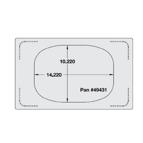 Vollrath 8242716 Miramar™ Single Size Template For Miramar™ Cookware Stainless Steel Satin Edge (1) French Oven Pan Cutout