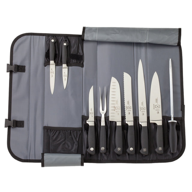 Mercer Culinary M21810 Genesis® Knife Case Set 10-piece Includes: (1) 10-pocket Roll With Detachable