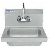 Empura Stainless EHS17 Hand Sink Wall Mounted 15.5"D X 17"W X 13"H Overall