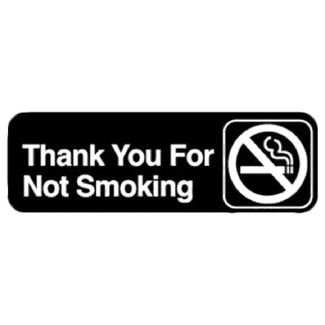 Royal Industries ROY 394521 Sign 3" X 9" "Thank You For Not Smoking"