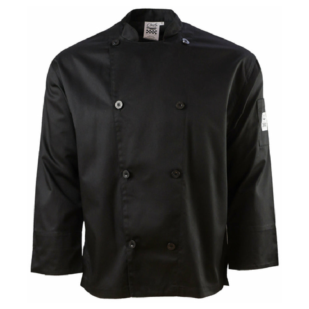 John Ritzenthaler Company J200BK-L Chef Revival® Performance Series Jacket Large Double Breasted