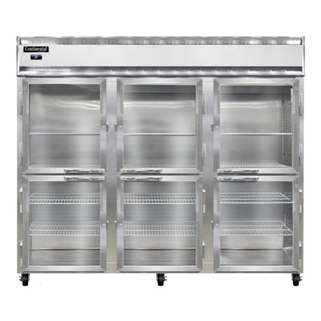 Continental Refrigerator 3RENSSPTHD-GD-SD Extra-Wide Refrigerator 75 Cu. Ft. Capacity