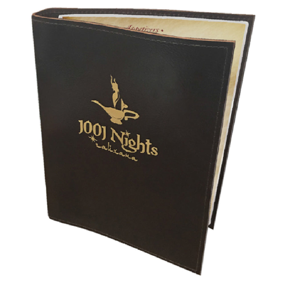 Menu Solutions FLEXLEATH-C Menu Cover Holds 8-1/2" X 11" Inserts Single Panel With 1 View