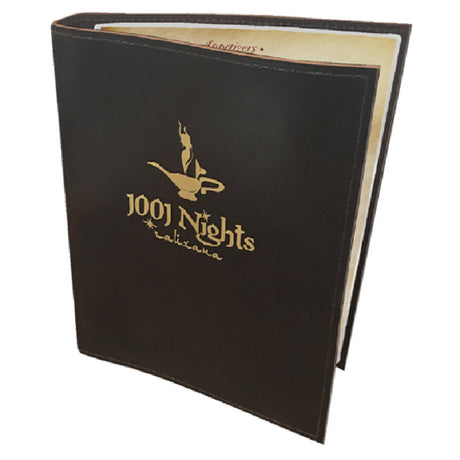 Menu Solutions FLEXLEATH-C Menu Cover Holds 8-1/2" X 11" Inserts Single Panel With 1 View