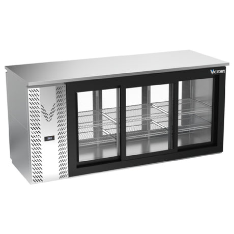 Victory VBBN72HC-F-GS-PT-S - Pass-Thru Back Bar Refrigerator, Food Rated, Three-section