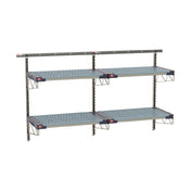 Metro SW-2172S4-45-2TIER - SmartWall Life Wall Shelving Kit, Double-wide, Two-tier