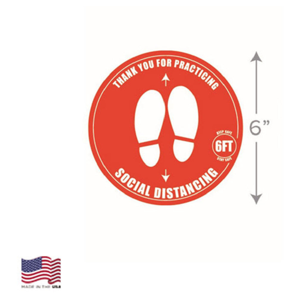 Spring USA SPFL-44125 Floor Decal "thank You For Practicing Social Distancing"