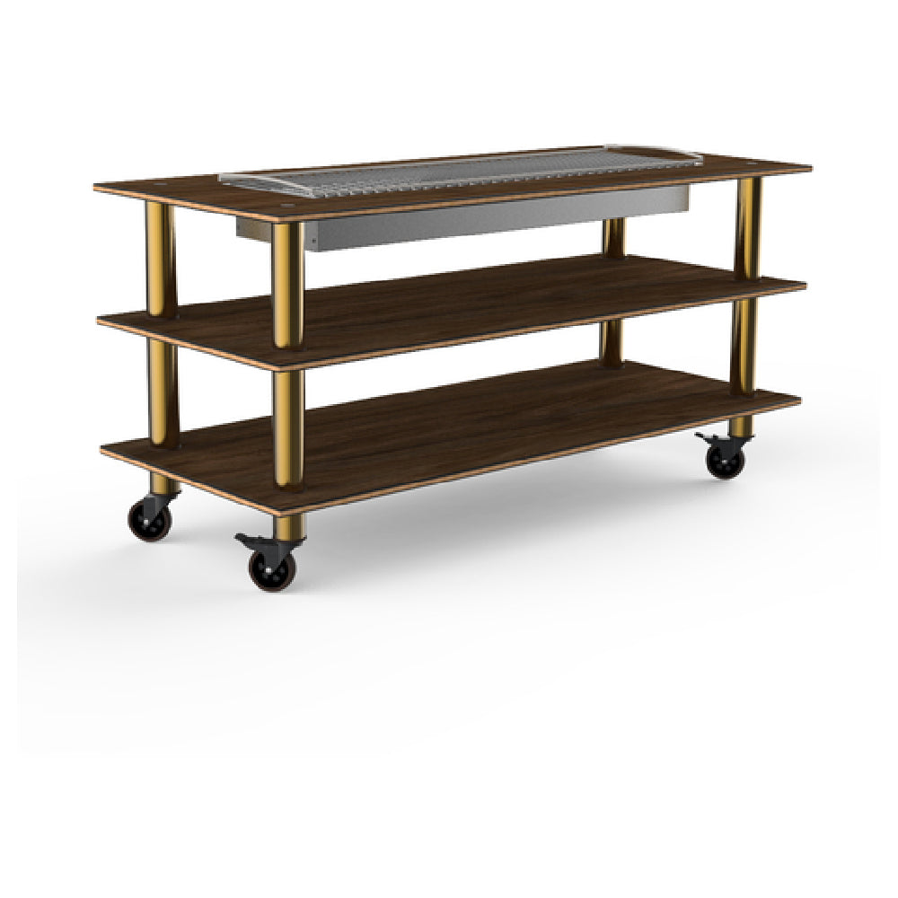 Steelite MGCMLD06WBXW Mogogo Buffet Solutions Modular Heat Table 3-tier 71" X 29-1/2" X 35"H