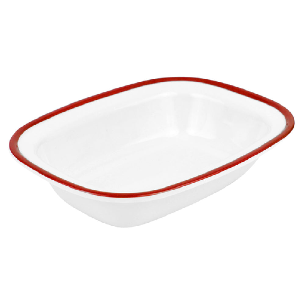 Bauscher Hepp TREW7620 - Enamelware Collection Dish, 13-1/2 Oz., 7-3/4"L X 6"W X 1-3/4"H