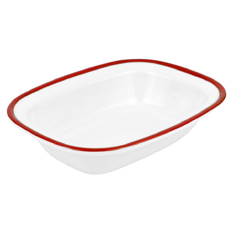 Bauscher Hepp TREW7620 - Enamelware Collection Dish, 13-1/2 Oz., 7-3/4"L X 6"W X 1-3/4"H