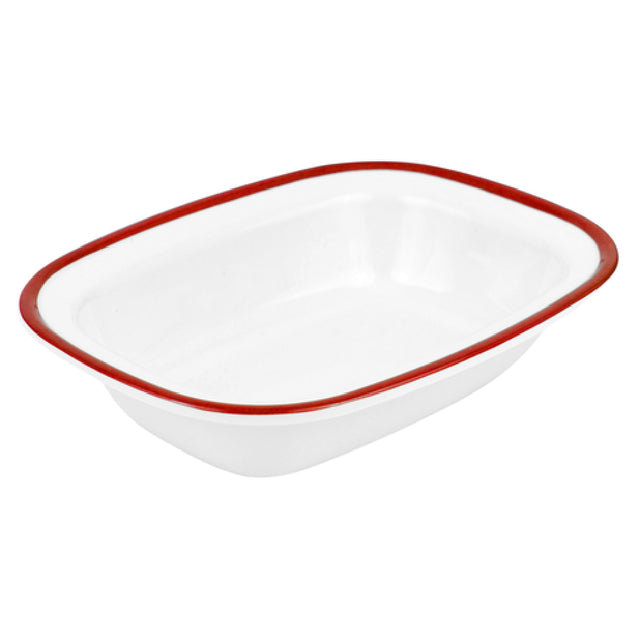 Bauscher Hepp TREW7620 - Enamelware Collection Dish, 13-1/2 Oz., 7-3/4"L X 6"W X 1-3/4"H