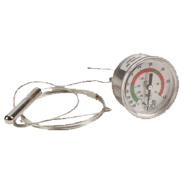 Franklin Machine Products 138-1014 Refrigerator/Freezer Thermometer 2" Dial 48" Capillary With 3/8" OD X 2-1/2" Long Bulb