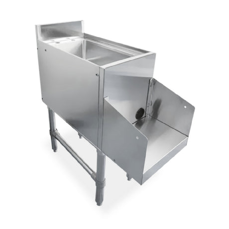 Omcan 47521 (CS-BS-12) Blender Station Freestanding With Dump Sink 9" X 9" X 4" Deep Bowl