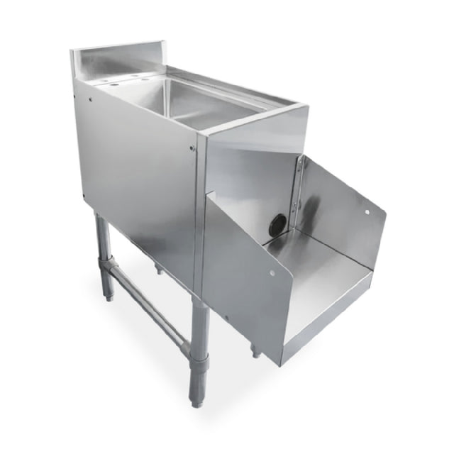 Omcan 47521 (CS-BS-12) Blender Station Freestanding With Dump Sink 9" X 9" X 4" Deep Bowl