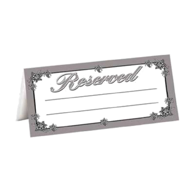 Menu Solutions R2003 "Reserved" Tent 2-5/8" X 5-1/4" Folded With Space For Party's Name