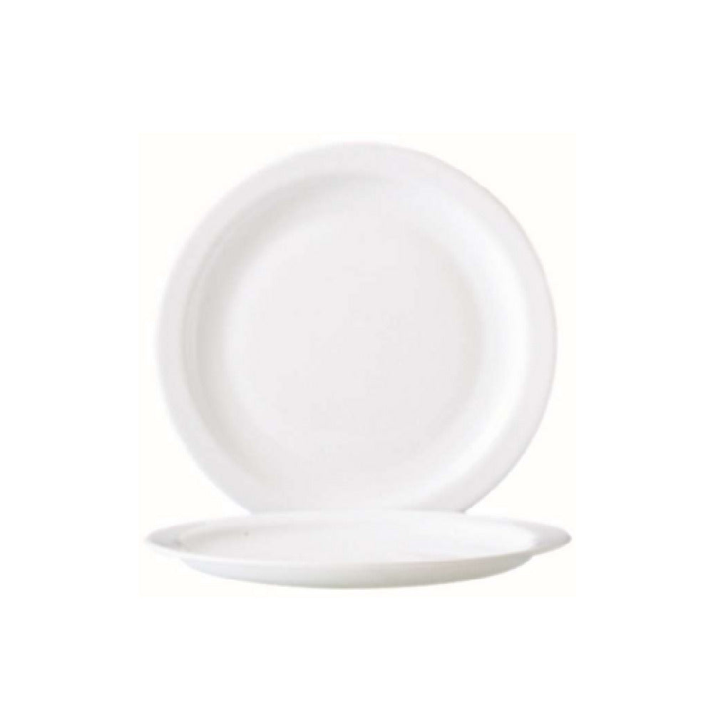 Cardinal X0611 - Arcoroc, Restaurant White Rim Plate (D:9.25''), ['Opal']