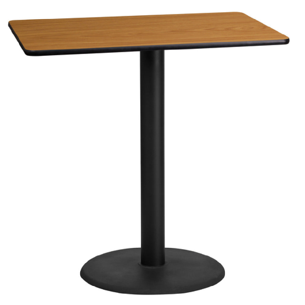 Flash Furniture XU-NATTB-2442-TR24B-GG Table 42"W X 24"D X 43-1/8"H Bar Height