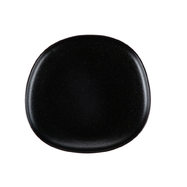 CAC China MOT-7-BLK Morton Plate 7"L X 7-19/50"W X 3/4"H Porcelain