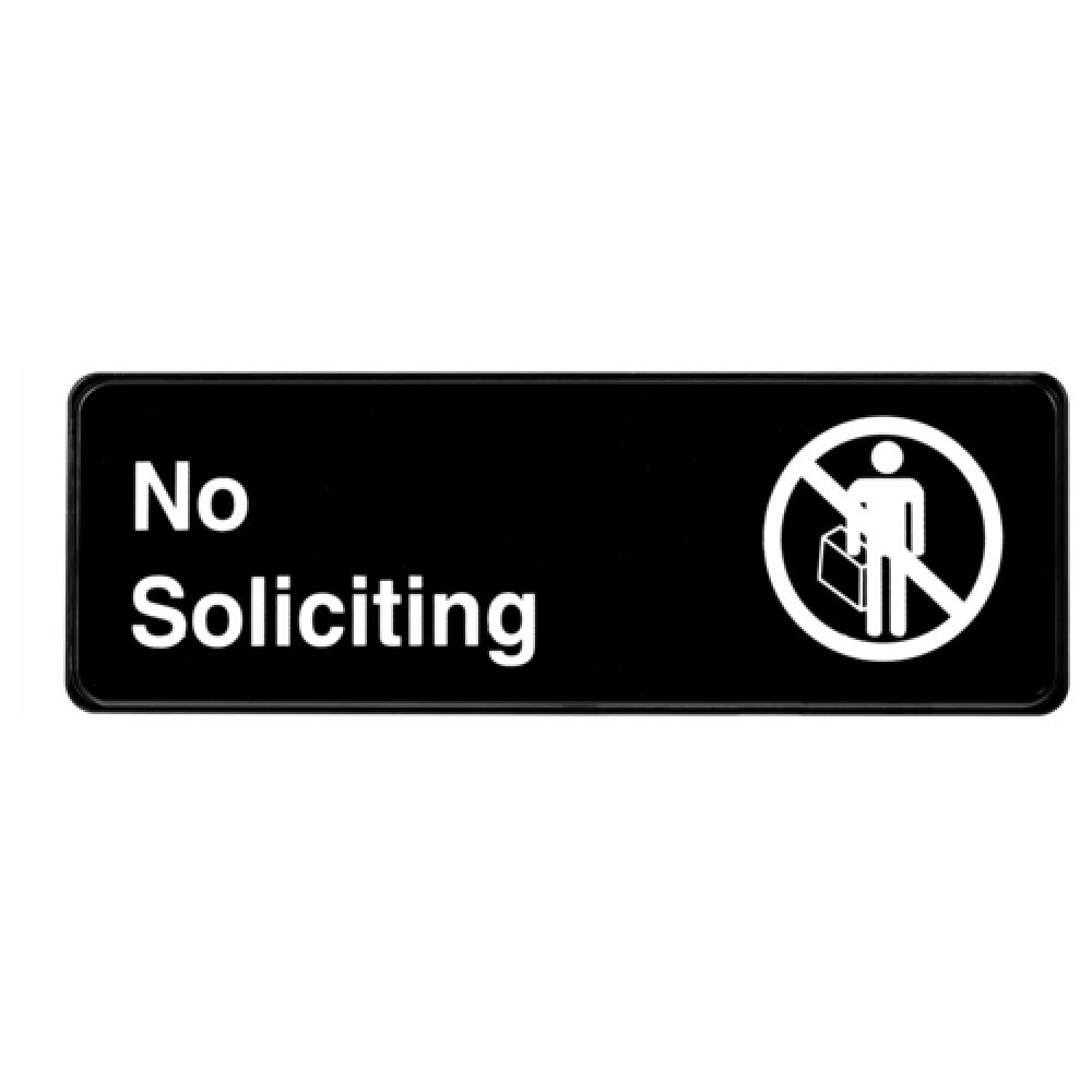 Alpine Industries ALPSGN-28 Sign 9" X 3" "No Soliciting"