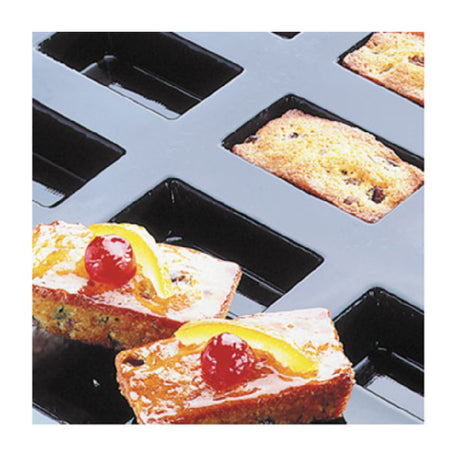 Matfer 336101 Flexipan® Rectangular Cake Mold 24 Per Sheet 1-7/8 Oz. Cap.