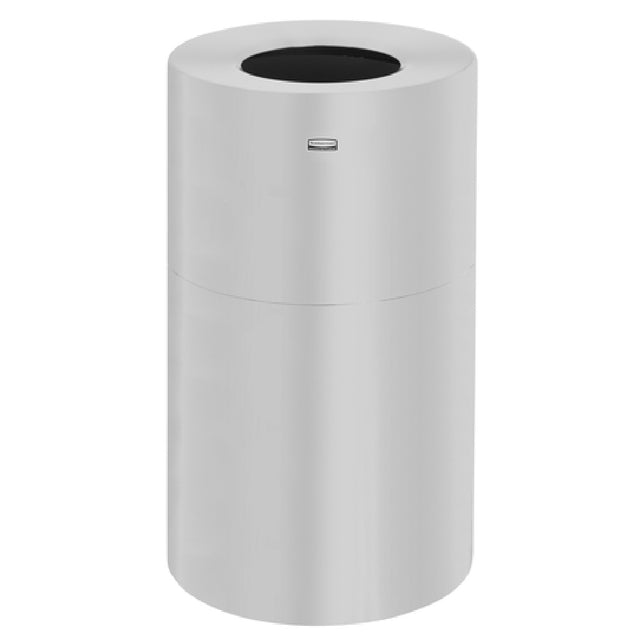 Rubbermaid FGAOT35SAPL - Designer Line™ Aluminum Waste Receptacle, 21 Gallon, 18" Dia. X 32"H