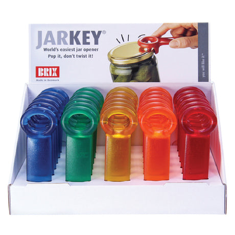 Harold Import Co. 70200PRO Brix Jar Pop Opener Frosted Assorted Colors (blue Green Yellow Orange Red) (30 Each Total Per Display/case)