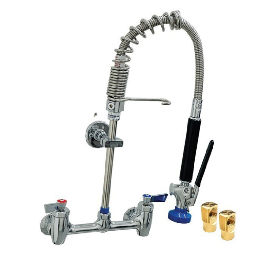 Fisher 70010 Mini Pre-Rinse Assembly 8” Backsplash Control Valve With Spring Action Flexible Gooseneck