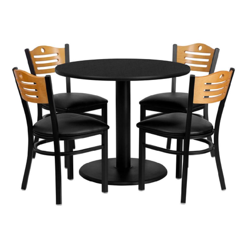 Flash Furniture MD-0009-GG Table And Chair Set Includes (1) 36" Dia. X 36"H Table